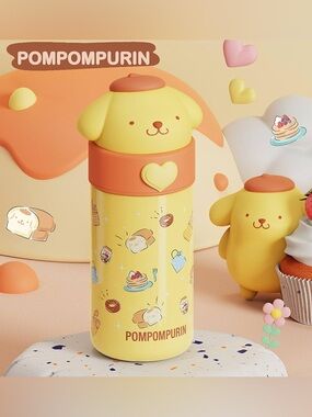 Sanrio Pompompurin 3D insulated thermal water bottle (official)